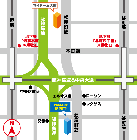 マイドーム大阪地図