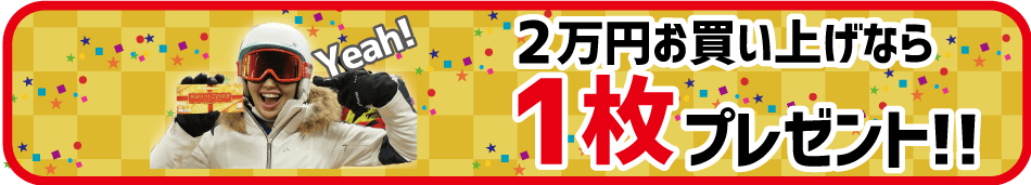 ２万円お買い上げで１枚プレゼント