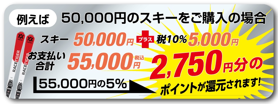 キャッシュレス5％還元お買物例