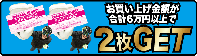 3万円以上のお買い上げで2枚プレゼント