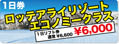 ロッテアライリゾートエコノミークラス