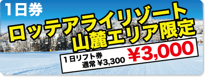 ロッテアライリゾート山麓エリア限定