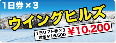 ウイングヒルズ平日券